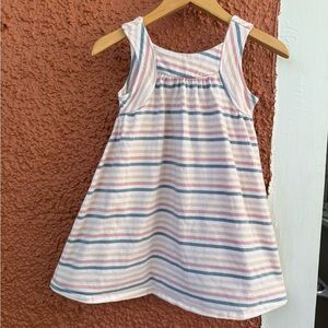 Jillian’s Closet Sundress Toddler Girl Size 3T Pink Cream Striped Cotton Blend